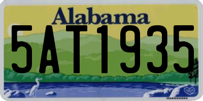 AL license plate 5AT1935