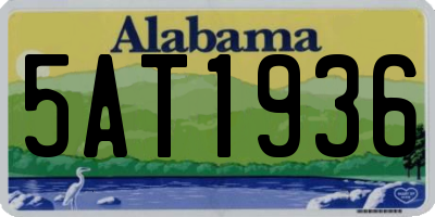 AL license plate 5AT1936