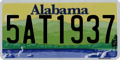 AL license plate 5AT1937