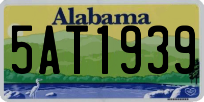 AL license plate 5AT1939
