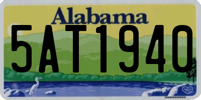 AL license plate 5AT1940