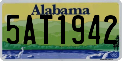 AL license plate 5AT1942