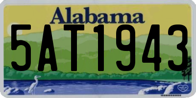 AL license plate 5AT1943