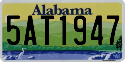 AL license plate 5AT1947