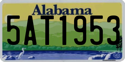 AL license plate 5AT1953