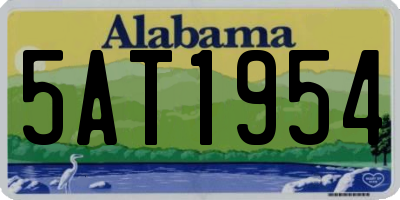 AL license plate 5AT1954