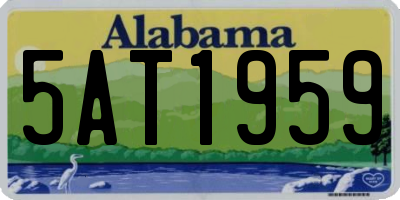 AL license plate 5AT1959