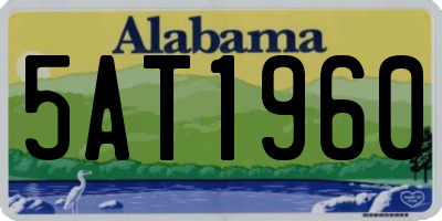 AL license plate 5AT1960