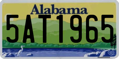 AL license plate 5AT1965