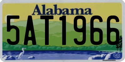 AL license plate 5AT1966