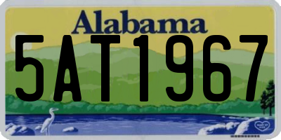 AL license plate 5AT1967