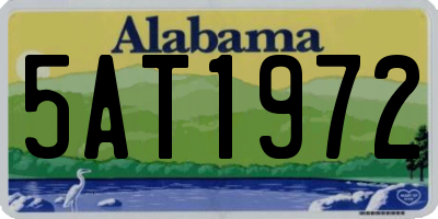AL license plate 5AT1972