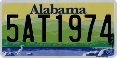 AL license plate 5AT1974
