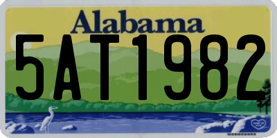 AL license plate 5AT1982