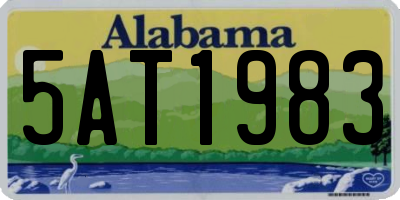 AL license plate 5AT1983