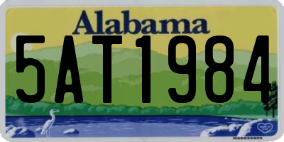 AL license plate 5AT1984