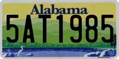 AL license plate 5AT1985