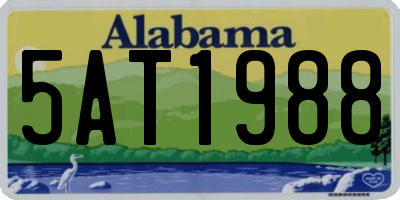 AL license plate 5AT1988