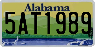 AL license plate 5AT1989