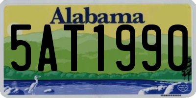 AL license plate 5AT1990