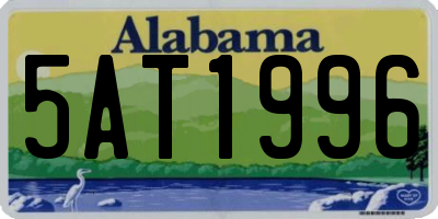 AL license plate 5AT1996