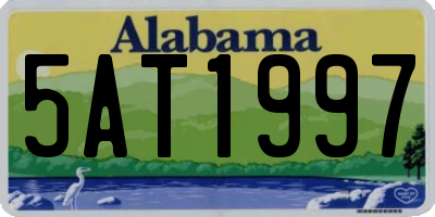 AL license plate 5AT1997