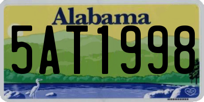 AL license plate 5AT1998