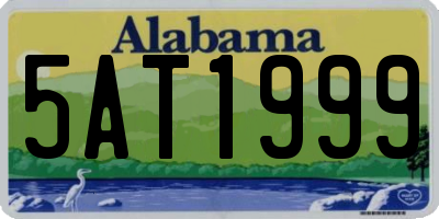 AL license plate 5AT1999
