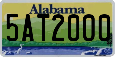 AL license plate 5AT2000