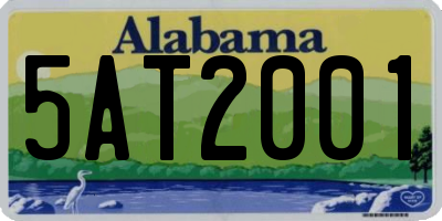 AL license plate 5AT2001