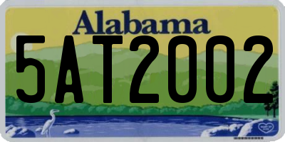 AL license plate 5AT2002