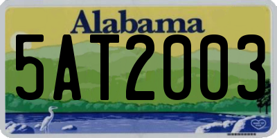 AL license plate 5AT2003