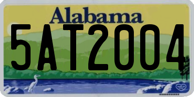 AL license plate 5AT2004