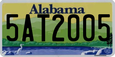 AL license plate 5AT2005