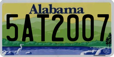 AL license plate 5AT2007