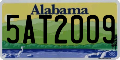 AL license plate 5AT2009