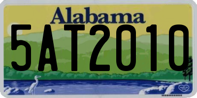 AL license plate 5AT2010