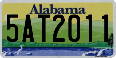 AL license plate 5AT2011