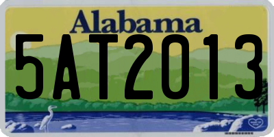 AL license plate 5AT2013