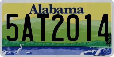 AL license plate 5AT2014