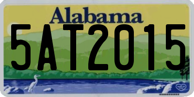 AL license plate 5AT2015