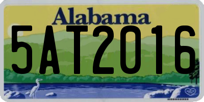 AL license plate 5AT2016