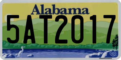 AL license plate 5AT2017