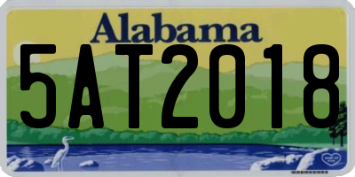 AL license plate 5AT2018