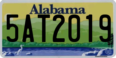 AL license plate 5AT2019