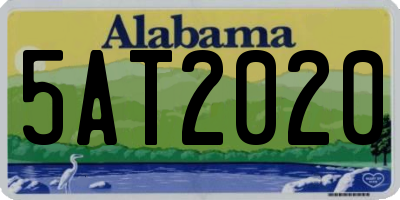 AL license plate 5AT2020