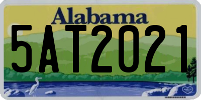 AL license plate 5AT2021