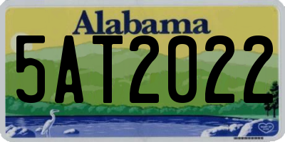 AL license plate 5AT2022