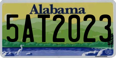 AL license plate 5AT2023