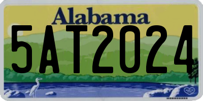 AL license plate 5AT2024